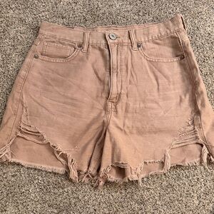 American eagle highest rise mom short size 6 tannish brown